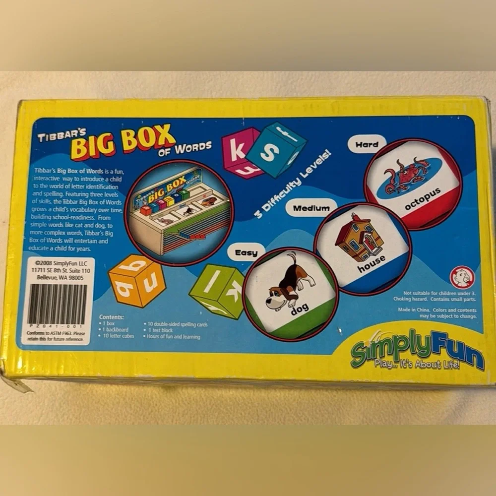 SimplyFun Montessori Educational Spelling Reading Vocabulary Self Play NWT